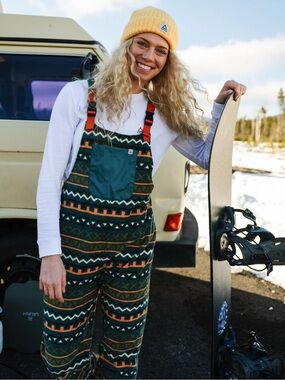 Passenger Women's Ace Polar Fleece Geometric Dungarees Overalls